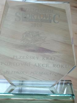 Plzeňský půlmaraton 2010 - ocenění Nejlepší sportovní akce v Plzeňském kraji